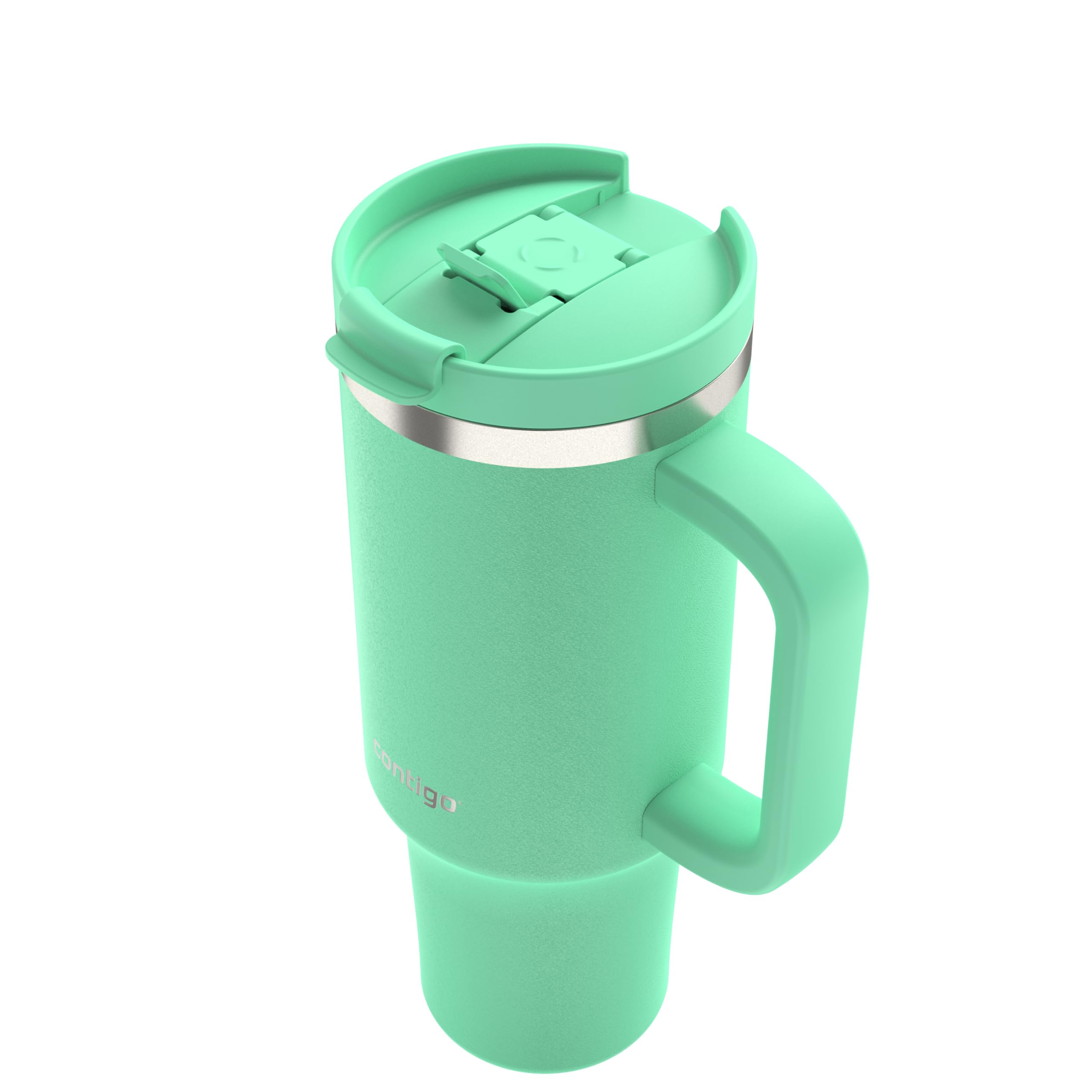 Vaso con pajita Contigo THERMALOCK Tumbler de 1200 ml con asa grabada y pajita | Botella térmica de acero inoxidable con tapa y aislamiento | Se enfría durante 29 horas | a prueba de fugas | Libre de