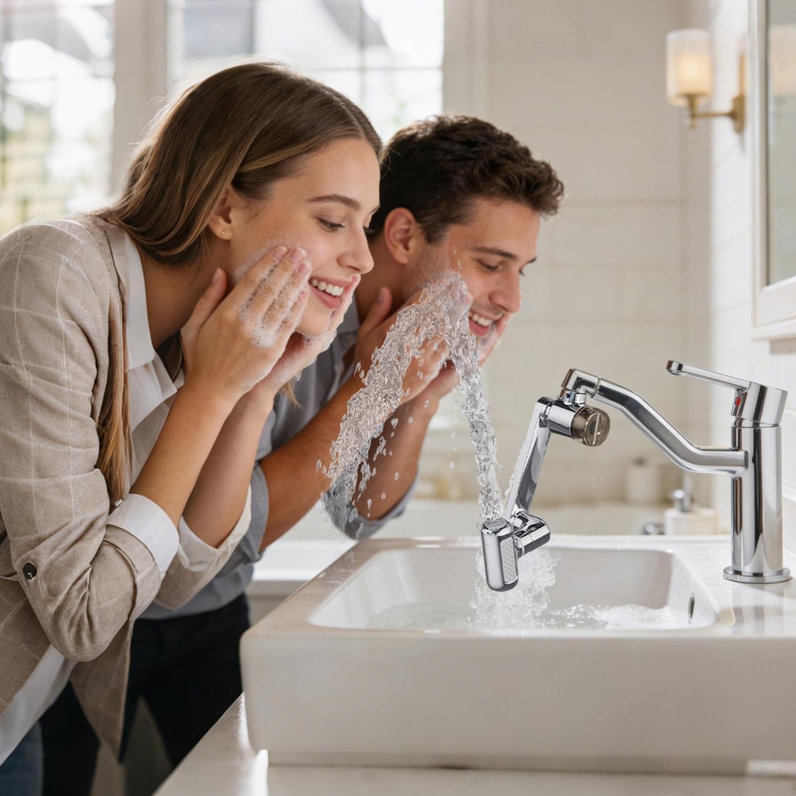 Alargador de grifo para cuarto de baño Niebla Facial Ascendente Ajustable