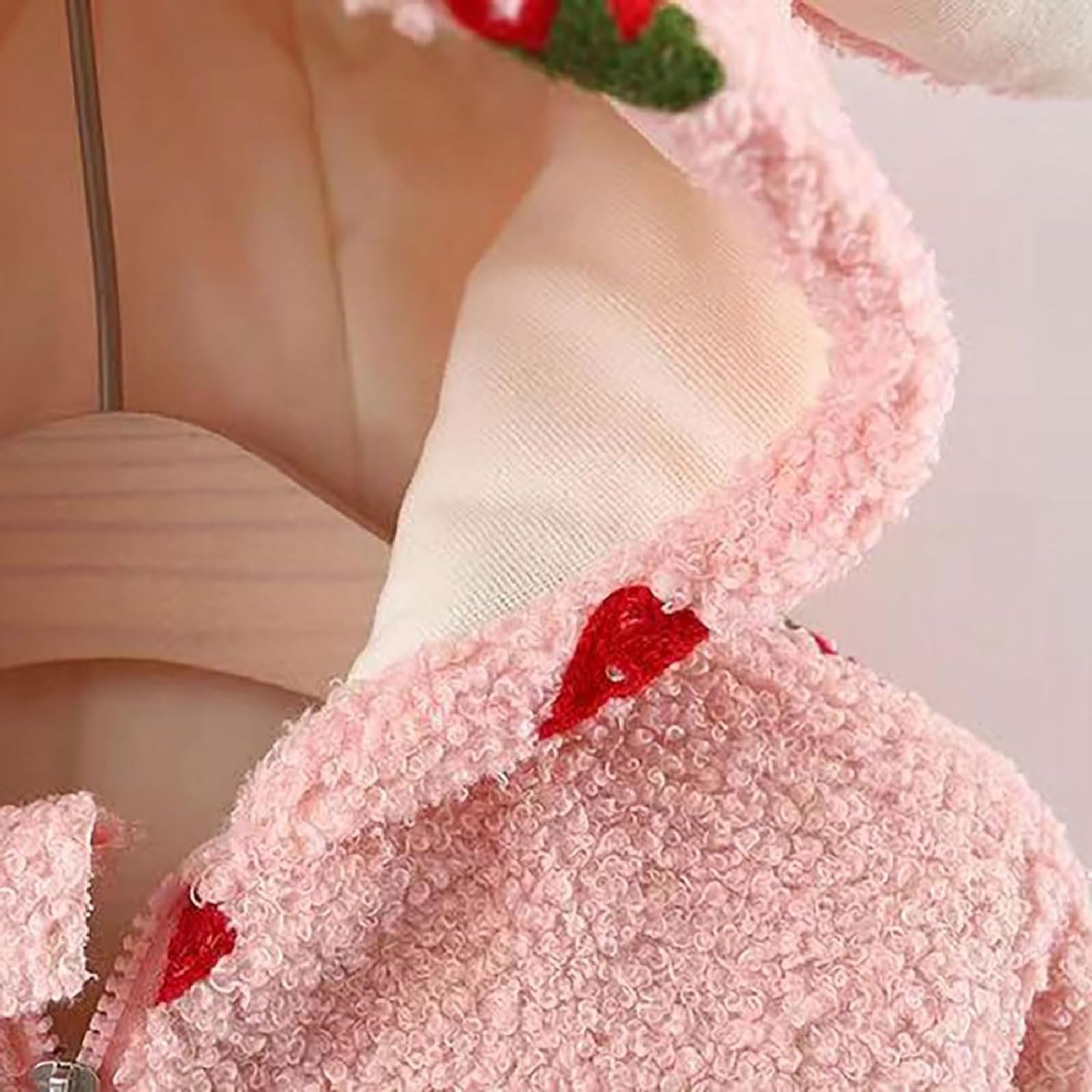 Abrigo cálido para niños pequeños, Abrigo Grueso de Pelo Largo para niñas, Capa con Cremallera y Orejas de Conejo, Abrigo Largo con Capucha para otoño e Invierno