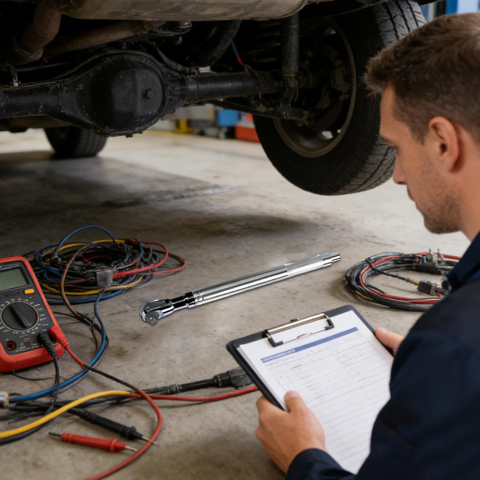 Generisch Offsetowy klucz płaski, ręczny klucz płaski, pasuje do napędu 1/2 cala, przedłużony klucz do wkrętarki | do montażu mechanicznego, samochodu, dla majsterkowiczów, sanitarnych
