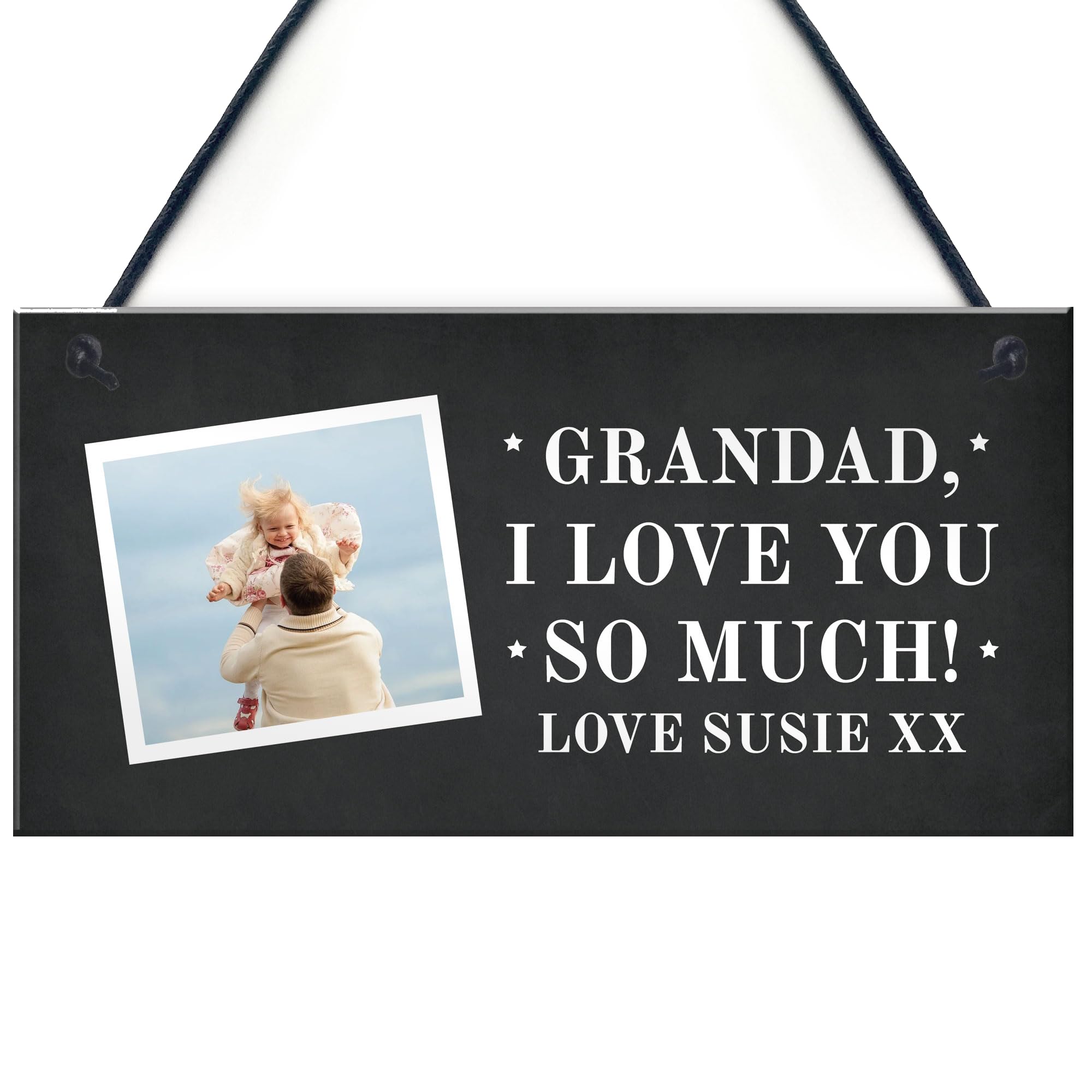 Personalised Grandad Gift Plaque Hanging Grandparent Gift From Grandchildren