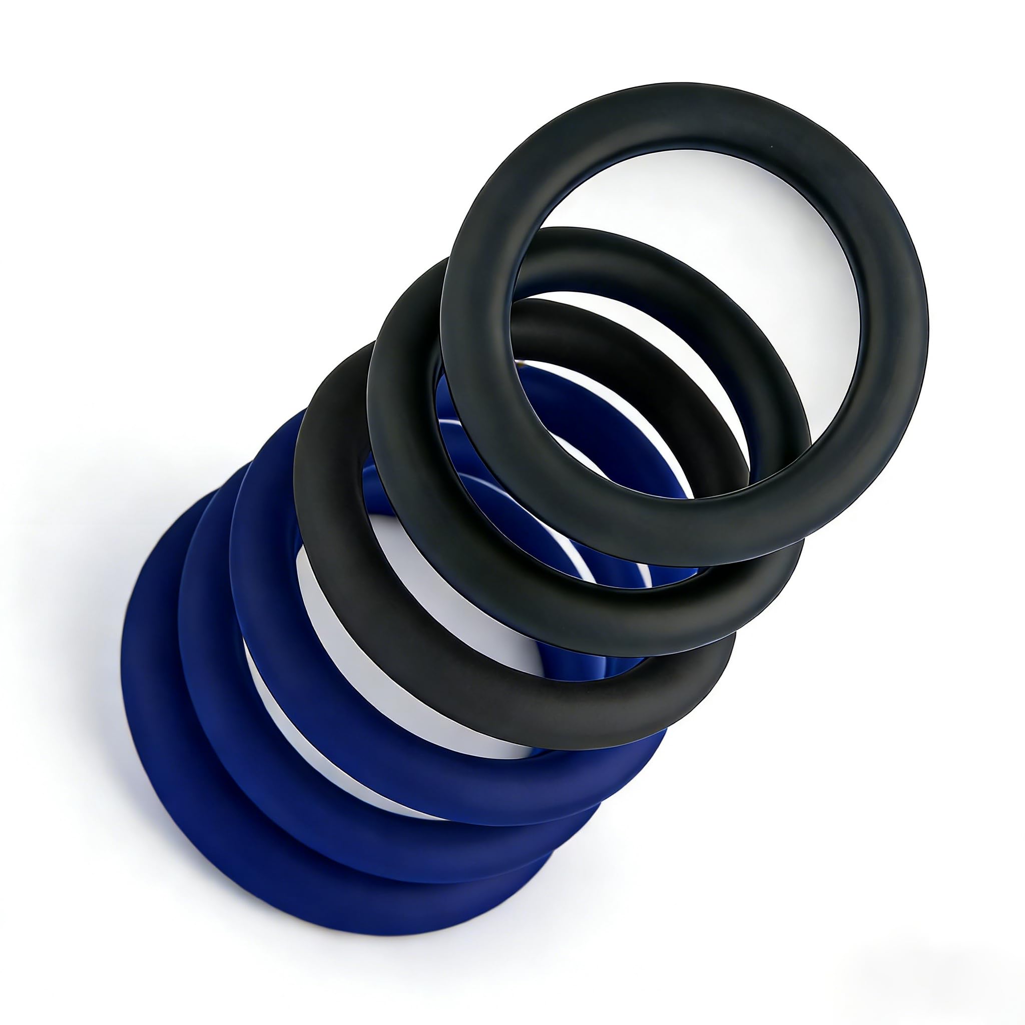 Cock Penis Rings Set Dark Blue