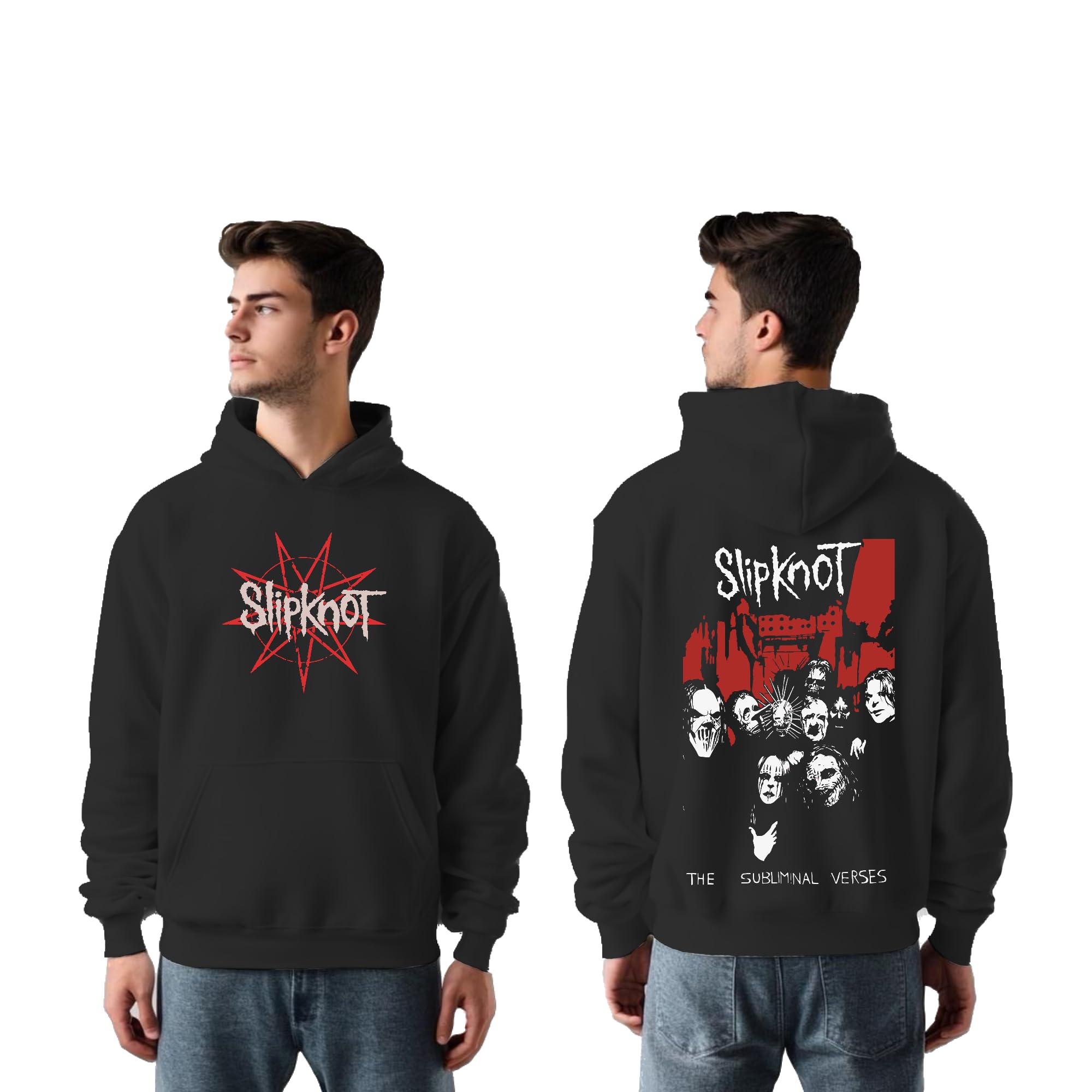 Slipknot Star Black Cotton Hoodie for Men and Women Hooded Sweatshirt Unisex Pull Over Coton Hoodies-image-39