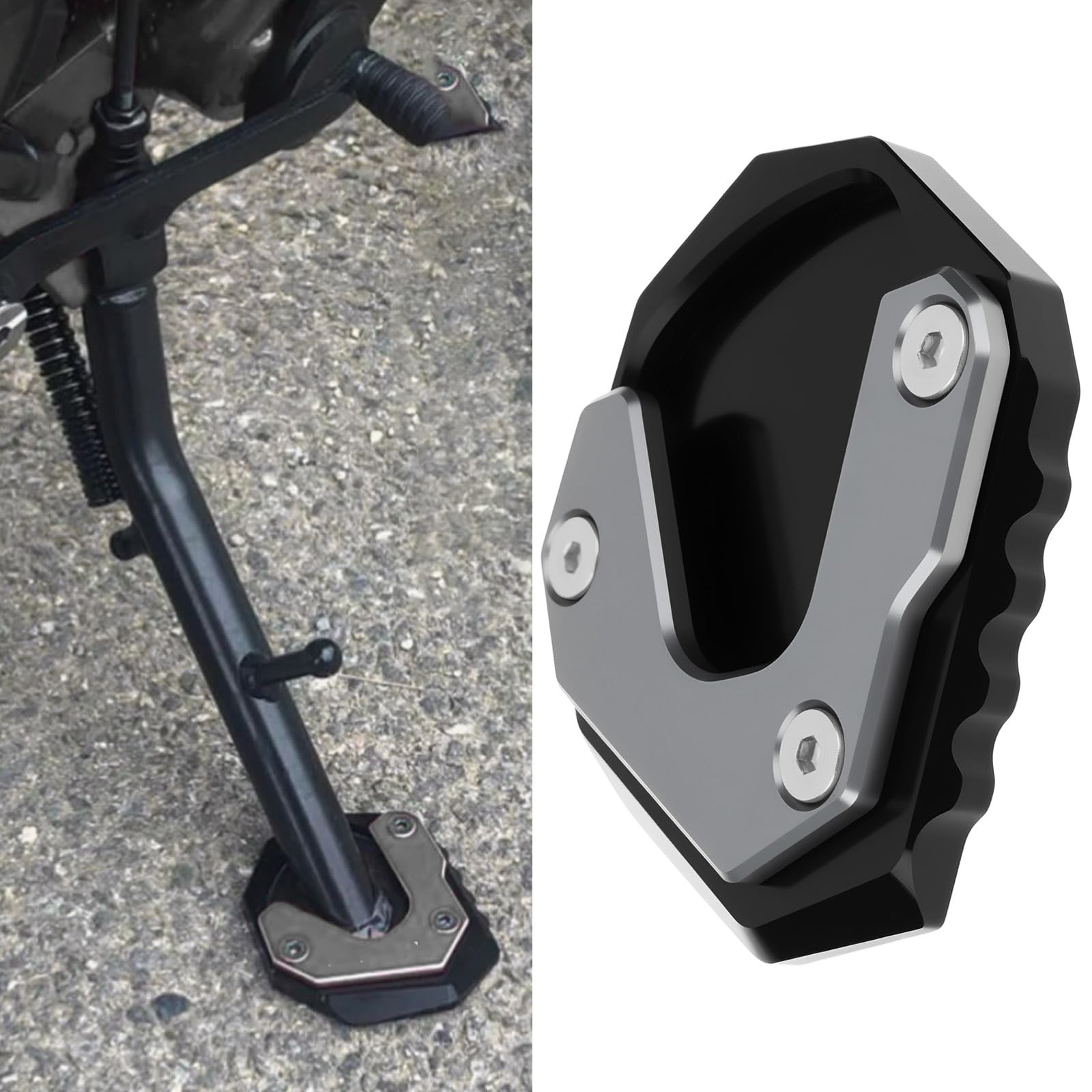 Płyta przedłużająca stojaka bocznego, tytanowa, kompatybilna z Honda Transalp XL750