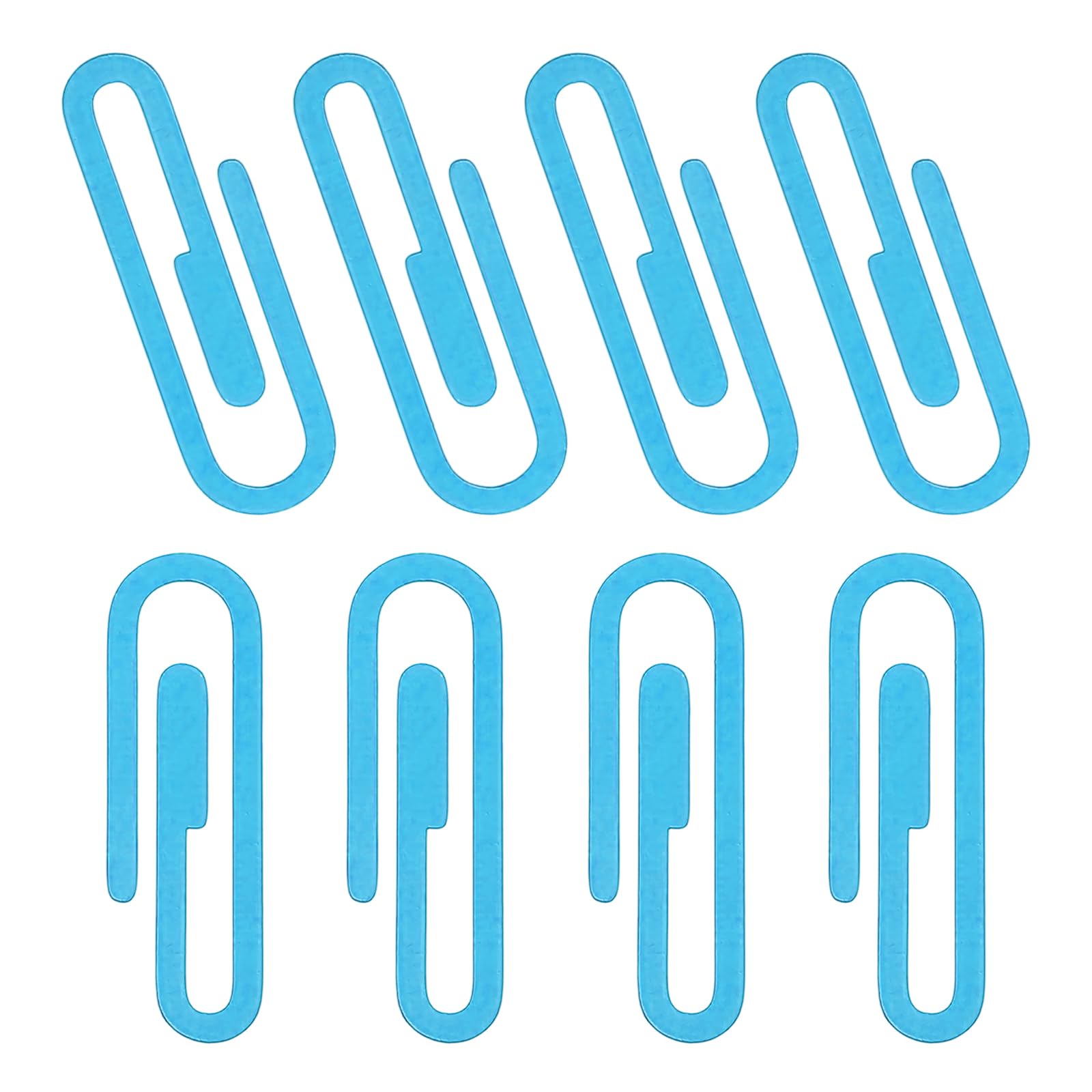 PATIKIL 2" Paper Clip Bookmarks, 8Pcs Metal Book Marks Page Markers Gift for Book Reading Notebook Document Office Teacher Reader, Sky Blue