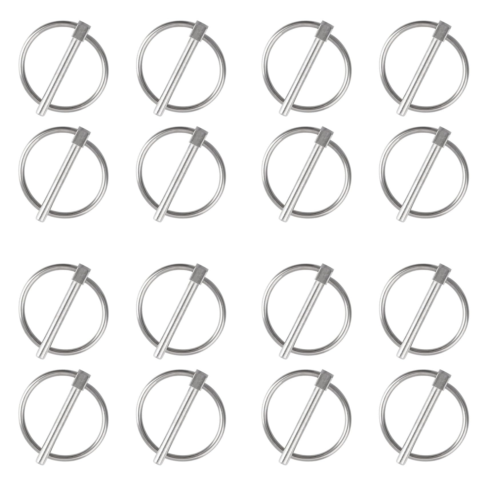 Oewwthy Lynch Pin, 16PCS Dia 4.5mm 316 Stainless Steel Round Safety Pins Trailer Lock Pin Retaining Pins Lynch Pin Fasteners