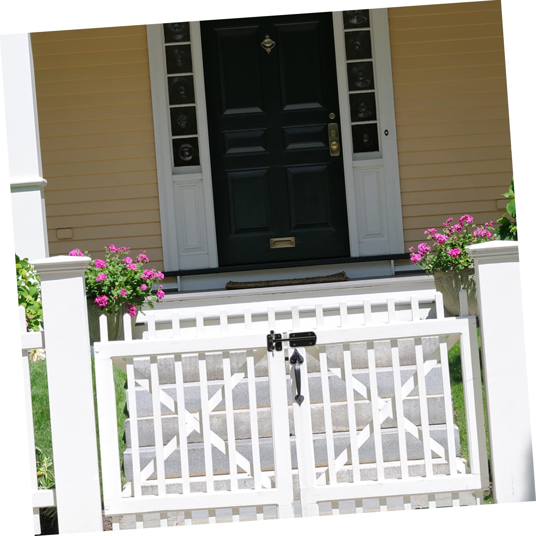 Loquet de Portail Coulissant Robuste en Spcc Noir pour Porte