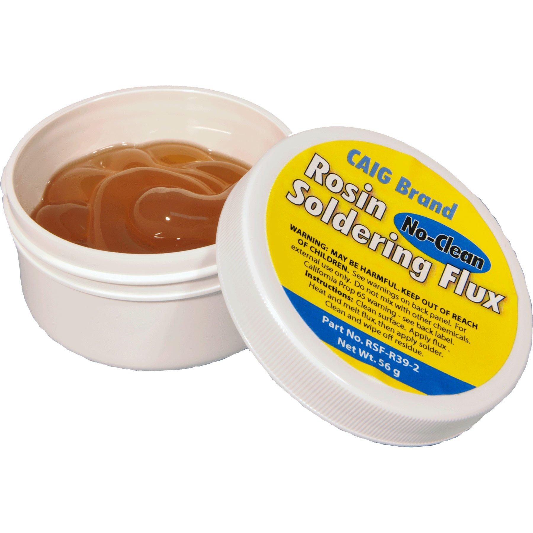 CAIG Labs., No-Clean Rosin Soldering Flux (Electrical), Jar, 56 Grams, Pack of 1