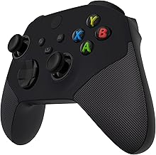 eXtremeRate Black ASR Version Performance Rubberized Grip Front Housing Shell for Xbox Series X/S Controller w/Accent Rings, Custom Faceplate Case for Xbox Core Controller - Controller NOT Included