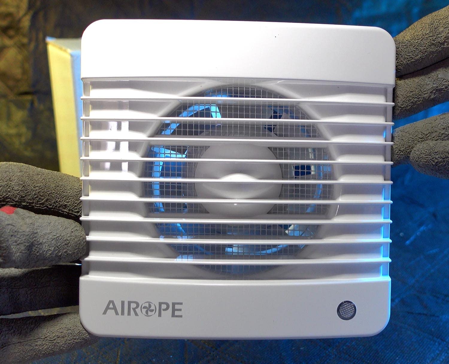 Airope Timer, 100 mm afvoerventilator met terugslagklep geïntegreerd muggennet, laag wattage, 7 W, weinig lawaai slechts 26 dBA, wandmontage, voor badkamer, keuken, toilet, kantoor, stille werking (timer, 100 mm