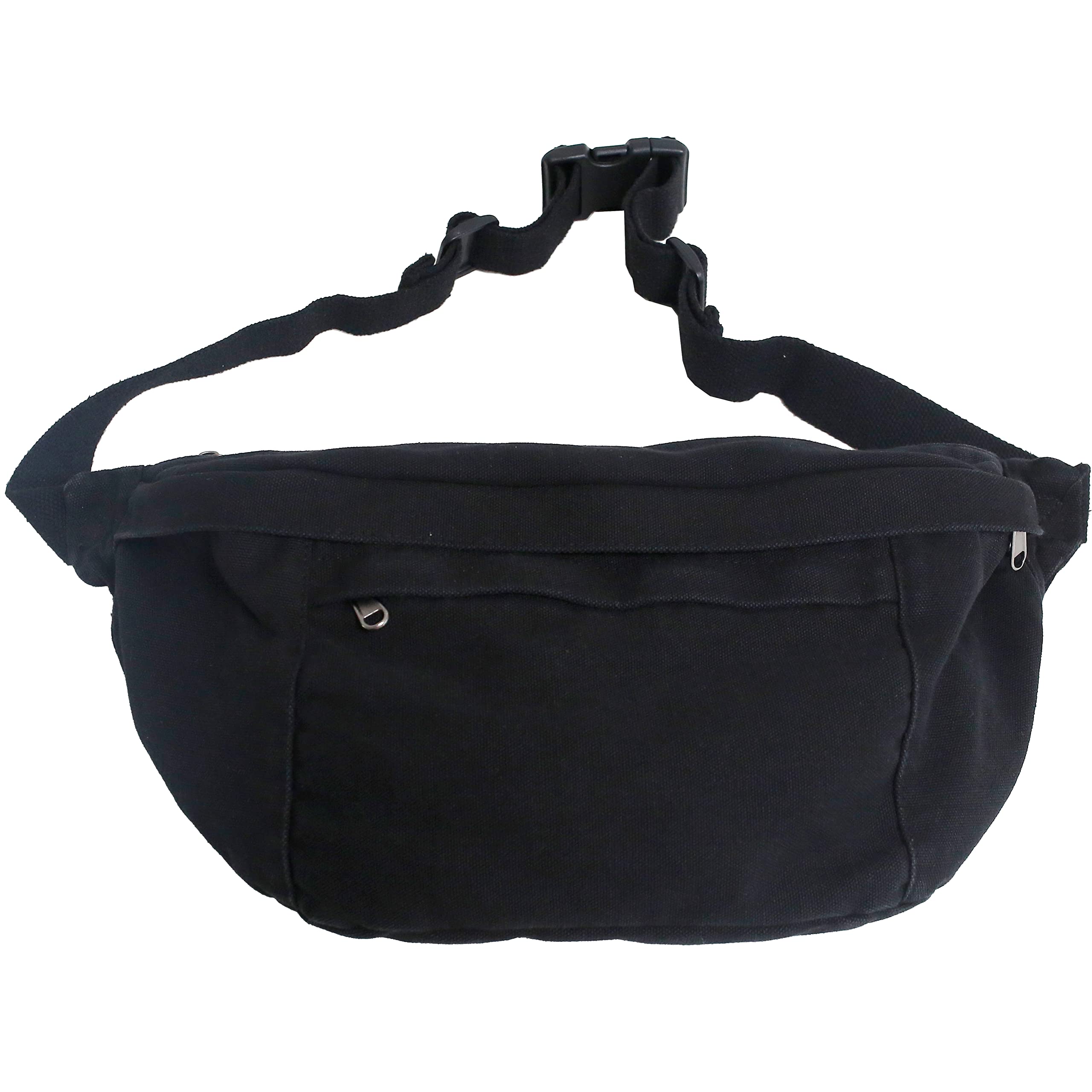 Crossbody Bag Fanny Pack for Women Men, Waist Pack Large Chest Bag with Adjustable Strap for Workout Travel Sports Running(Black)