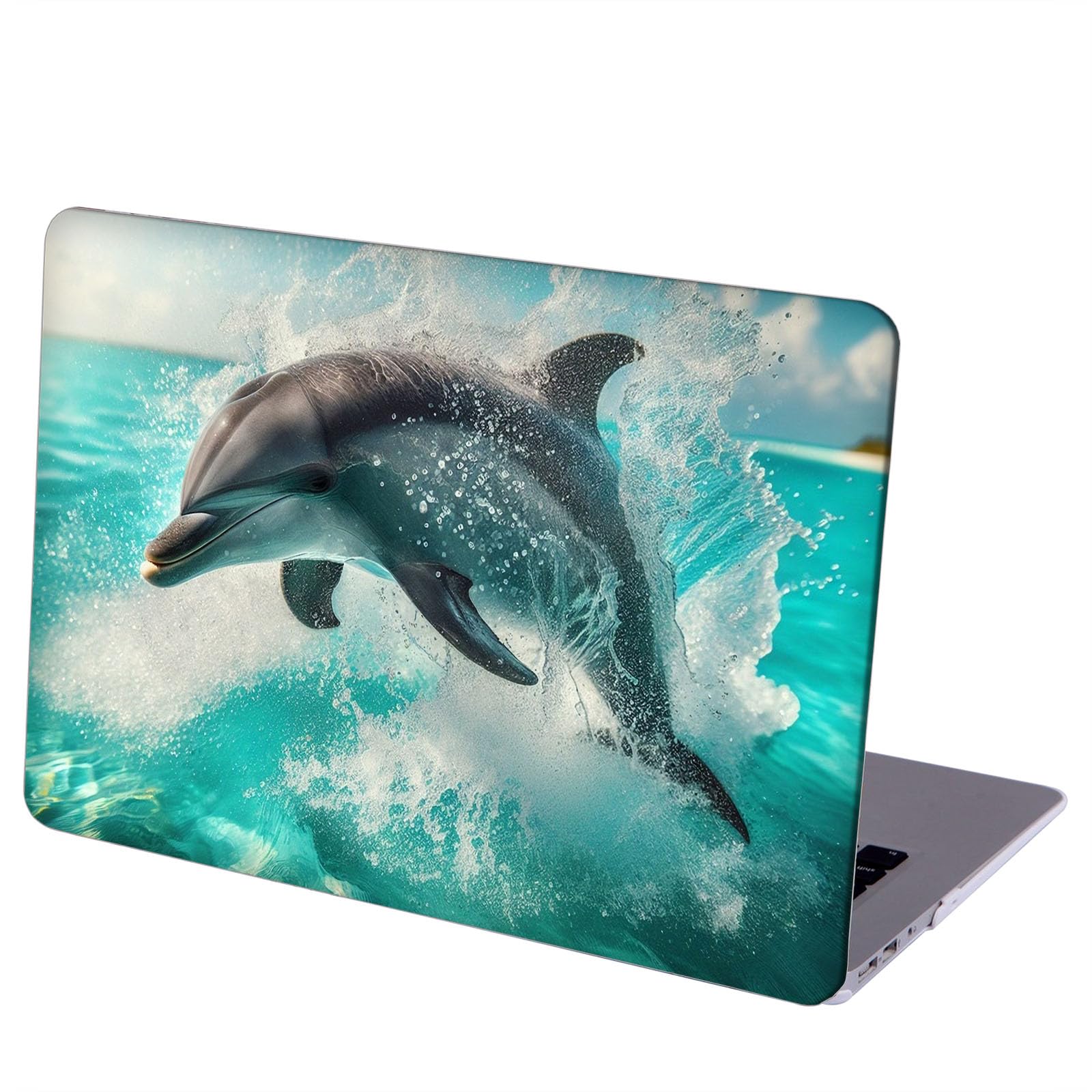 Compatible with MacBook Pro 14 inch, Hard Shell Case with Keyboard Cover and Screen Protector (A2442 A2779 A2918 A2992 A3112 A3185 A3401 A3434 A3426 A3427, 2021-2026) - Dolphins MC23748