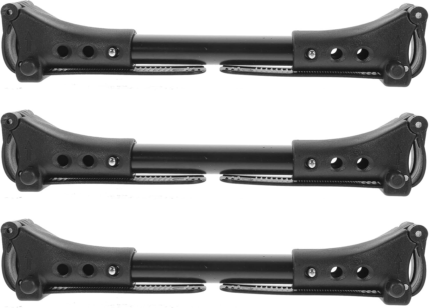 Totority Stroller Connector 3pcs Universal Baby Cart Connector for Twins Universal Fits Umbrella Stroller Adapter for Home Use Adjustable Black,7.9×1.2in