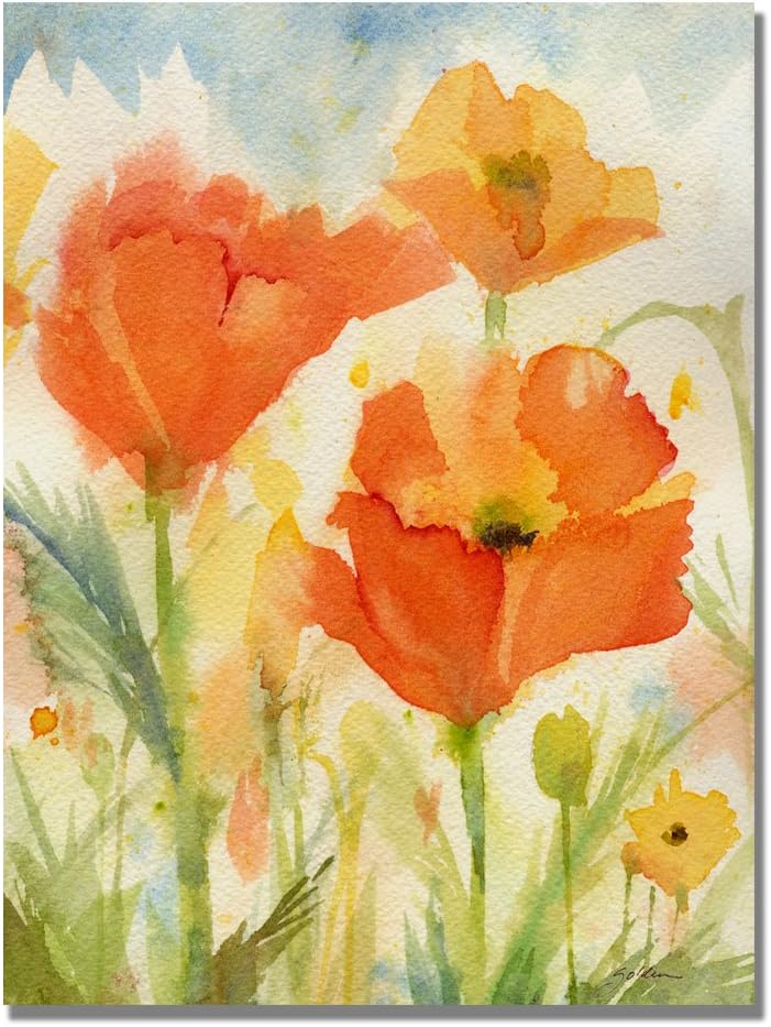 Field of Poppies by Sheila Golden, 24x32 inches Canvas Wall Art