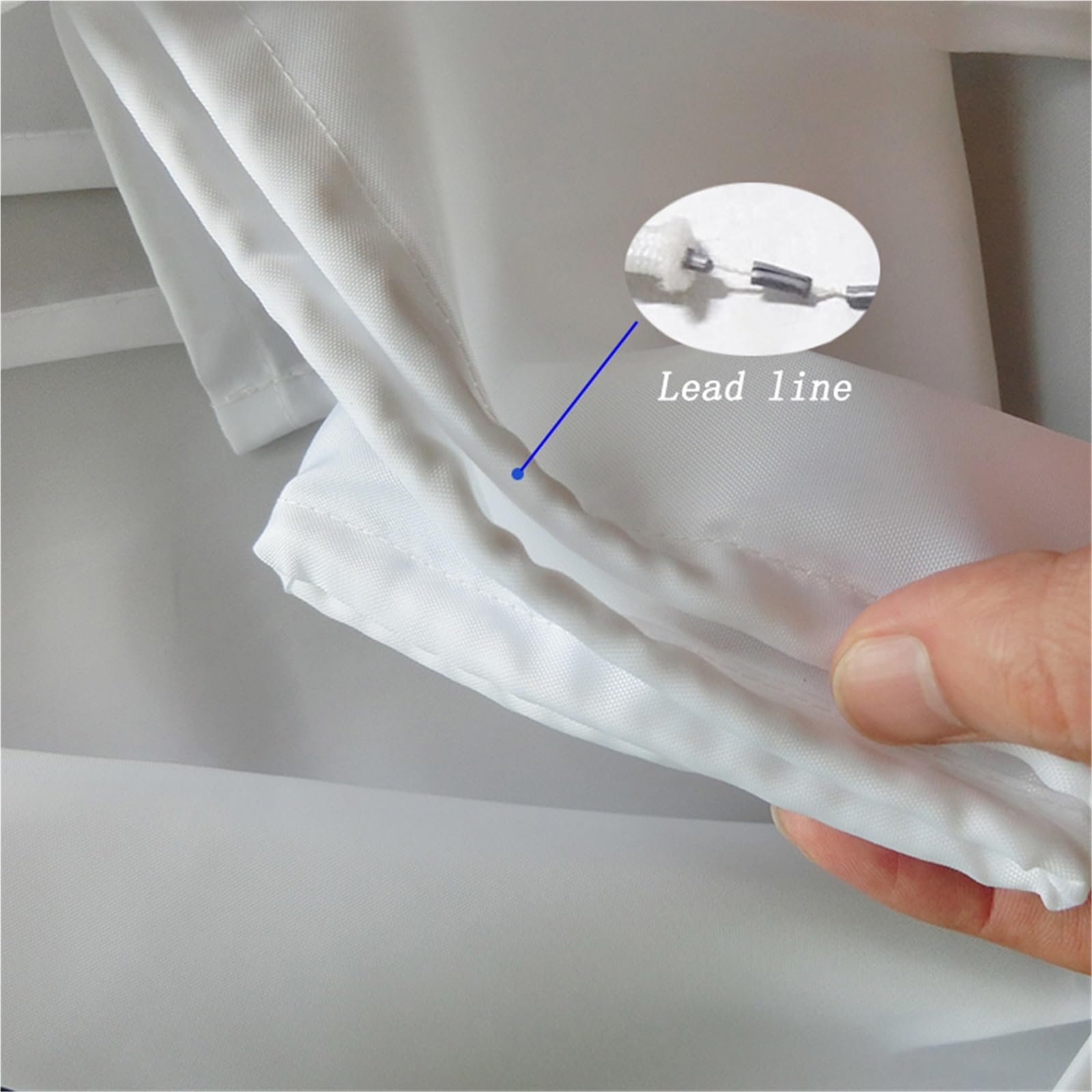 Tenda Impermeabile Tende da doccia bianche impermeabili bagno in tinta unita spessa for la vasca dell'hotel ampia copertura con ganci Bagno(120x200cm WxH)