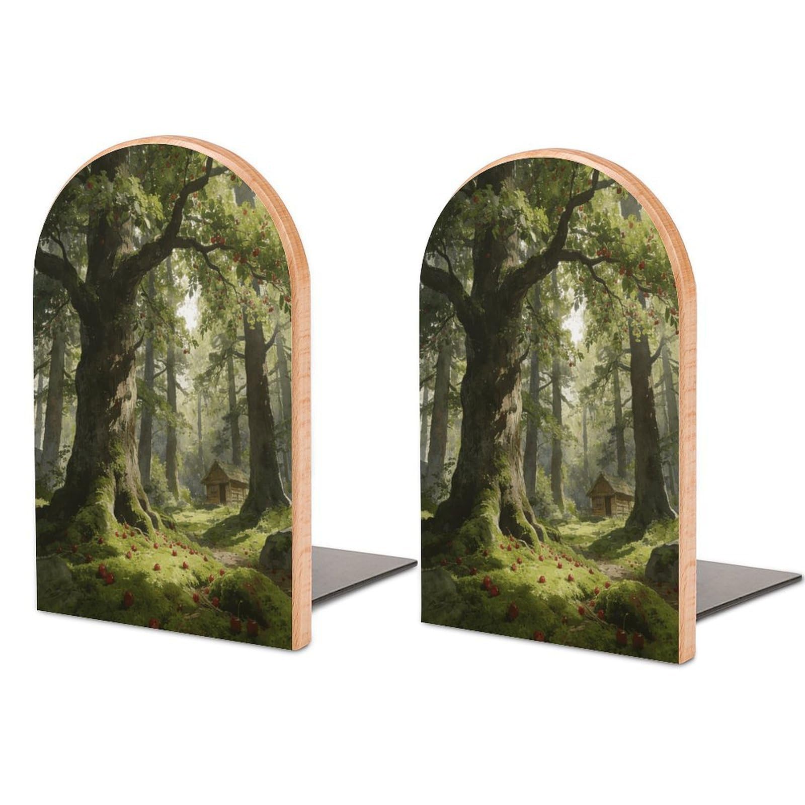 Sujetalibros de madera para estantes de salón y soporte moderno de libros en oficinas