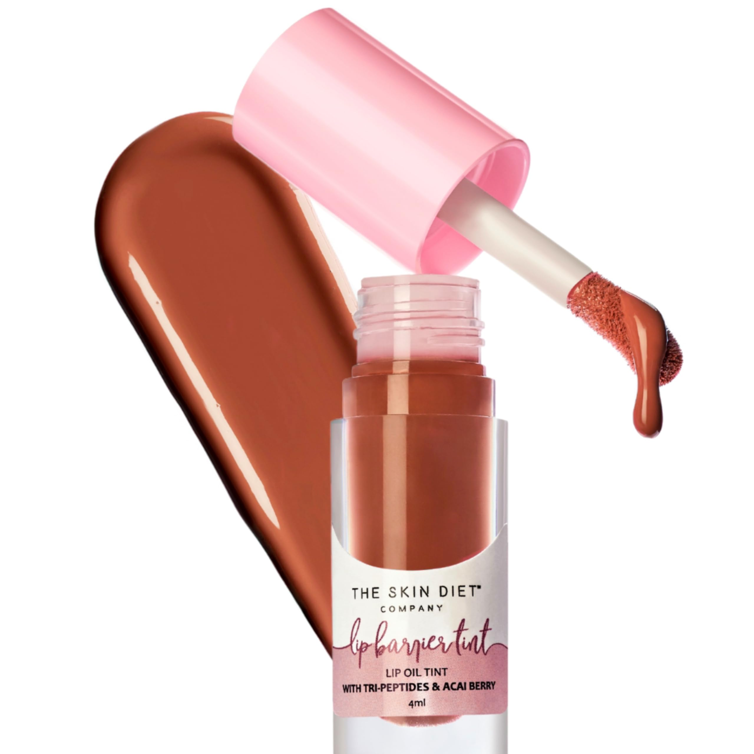 Lip Barrier Tint Fall Brown (Brick Red) - Hydrating Liquid Lipstick & Lip Treatment for Dry and Pigmented Lips | Brown Girl-Friendly, Builds Color & Repairs Moisture Barrier (4ml)-image-39