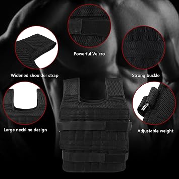 Breathable Weighted Vest Breathable Mesh Breathable 15KG Weighted Vest Strength Training Jacket for Workout Fitness
