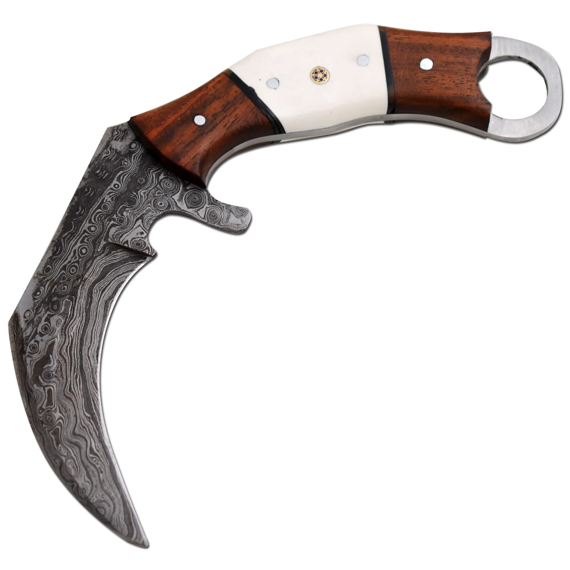 Old Ram Handmade Fixed Blade Damascus Hunting Knife with Sheath | EDC Knife for Men