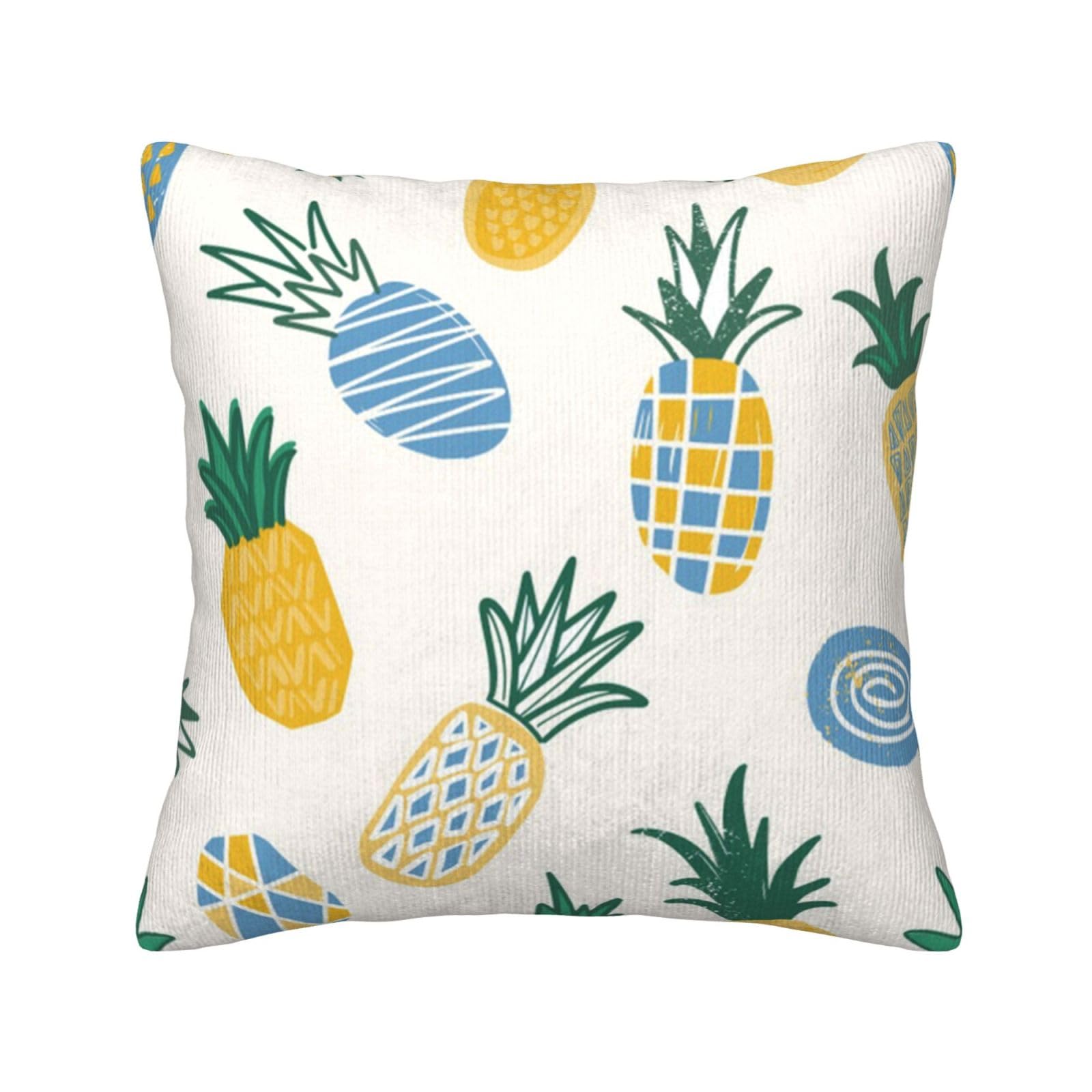 Housses de coussin en velours côtelé ananas 45x45 cm décoration maison salon lit