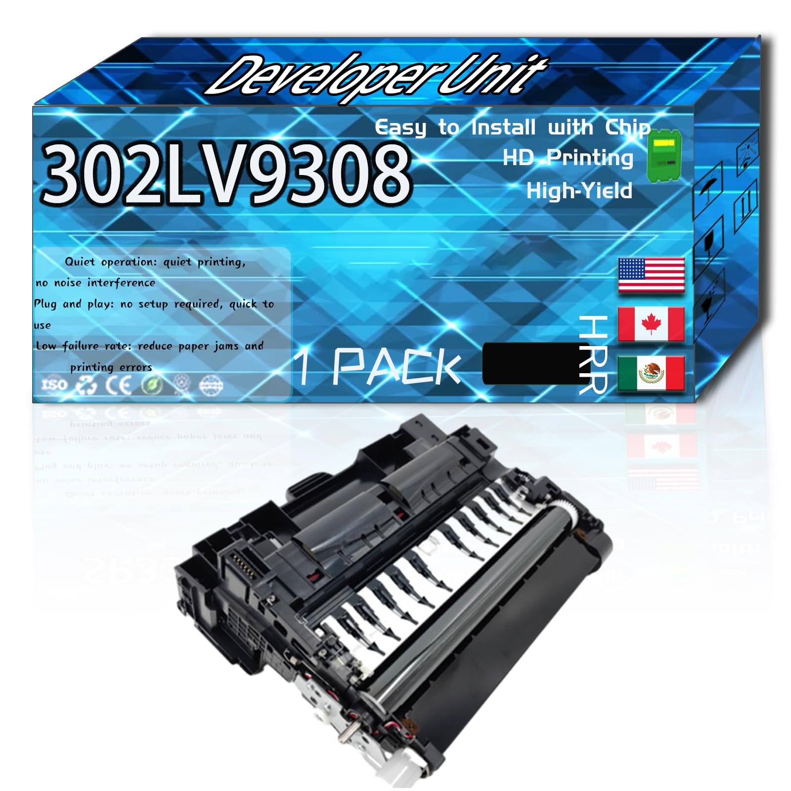 CEECN Compatible for Kyocera 302LV93082 Replacement Developer Unit Used with ECOSYS M3645idn M3655idn M3660idn M3860idn M3860idnf Printers, High Production Multiple Options (1 Pack Black)