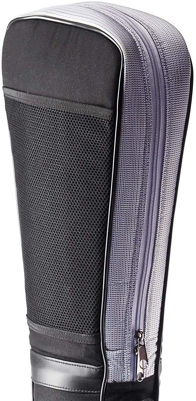 Golftasche/Pencilbag/Reisebag/Rangebag/Pistolbag/Tragebag mit integrierter Schutzhaube und Außentasche in Farbe: schwarz - Silber