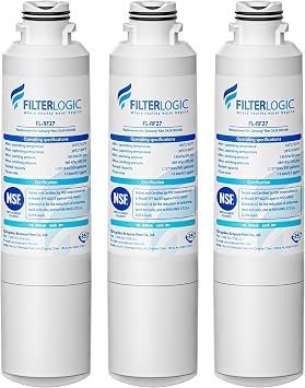 Filterlogic FL-RF27 Replacement for Samsung DA29-00020B, HAF-CIN/EXP, RF28HMEDBSR, RF263BEAESR, HDX FMS-2, DA97-08006A-1, DA29-00020B-1, RF4287HARS, RFG297HDRS, Refrigerator Water Filter, 3 PACK
