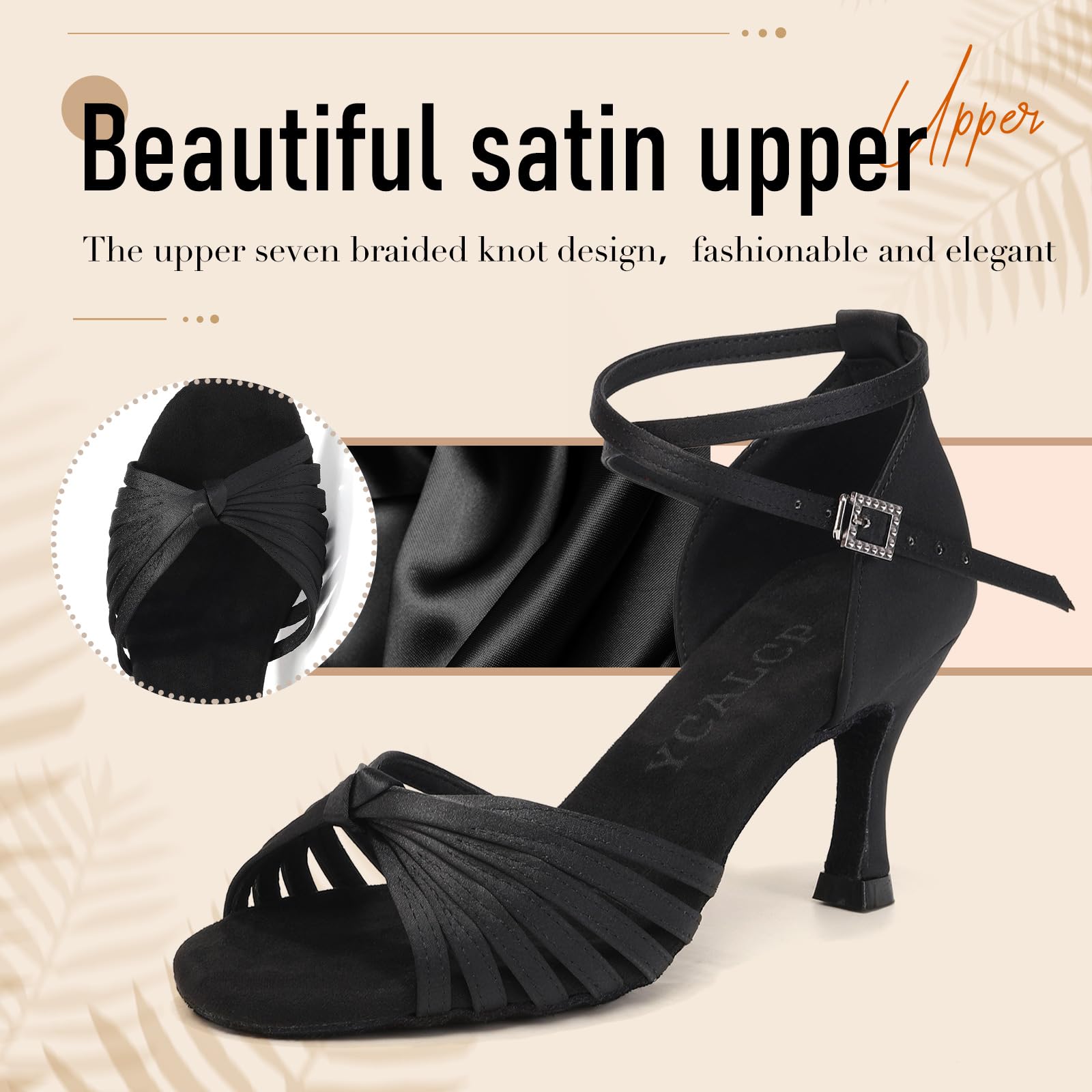 Latein Tanzschuhe für Damen Offene Zehen Salsa Tango Bachata Schuhe