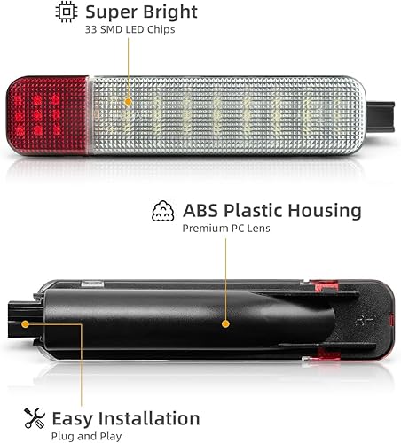 Miniatura 4 de 4 piezas de luces LED para panel de puerta interior, luz de cortesía compatible con 1995-1999 Chevy CK Silverado Sierra Yukon, luz reflectora de