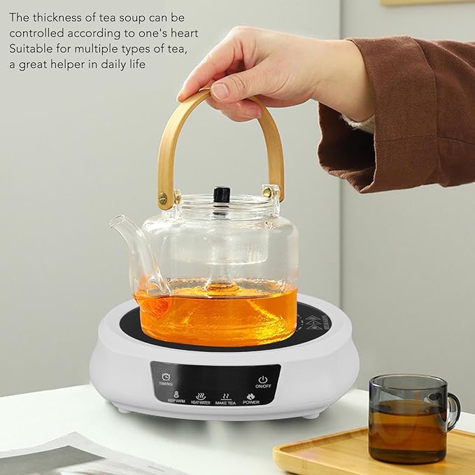 Hornilla Eléctrica Mini Portátil 800W, Placa de Cerámica con Niveles de Potencia Ajustables miniatura 2