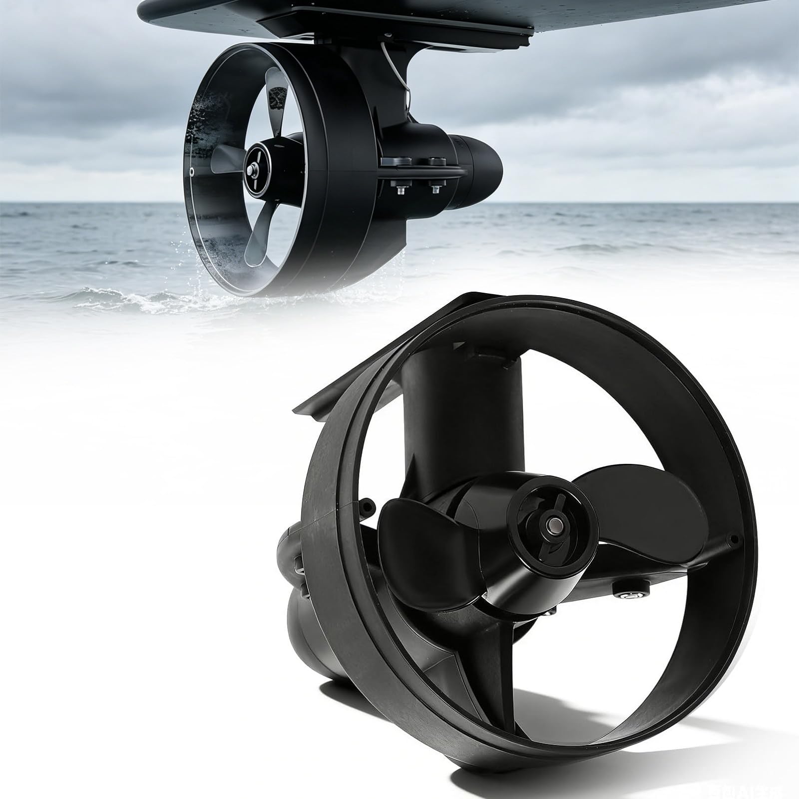 liuyunfeiGL Paddle Board Motor Electric Fin, 12V 18Ah Battery Powered, Underwater Thruster for Kayak Surfboard, 216W Brushless Motor, 440 lbs Max Thrust, 3-4 km/h, Remote Switch, 2H Run Time