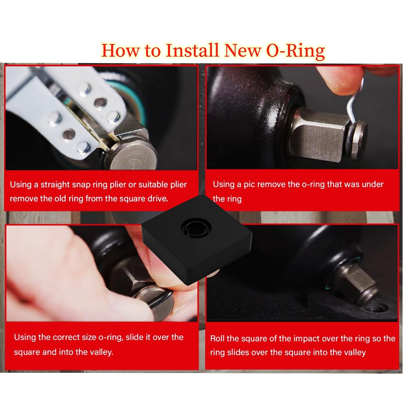 Impact Retaining Rings - 12 Sets with O-Ring & Anvil -6