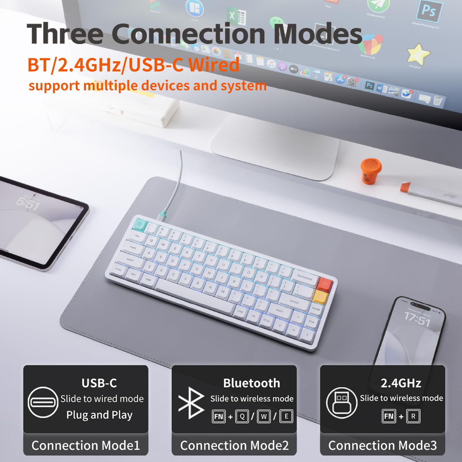Amazon.com: nuphy Air65 V3 Hot Swappable Wireless Mechanical