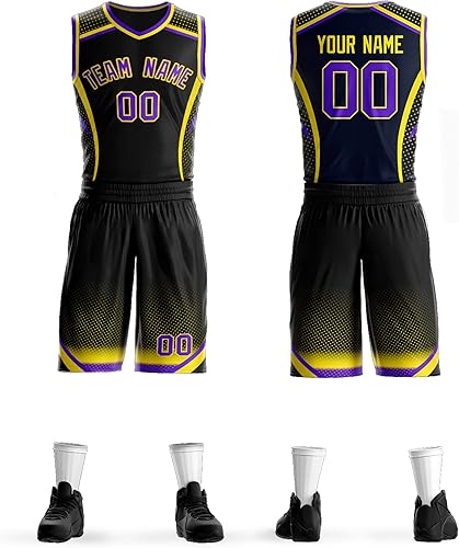 Pantalones cortos de jersey de baloncesto personalizados uniforme de equipo número de nombre personalizado hombres ropa deportiva juvenil