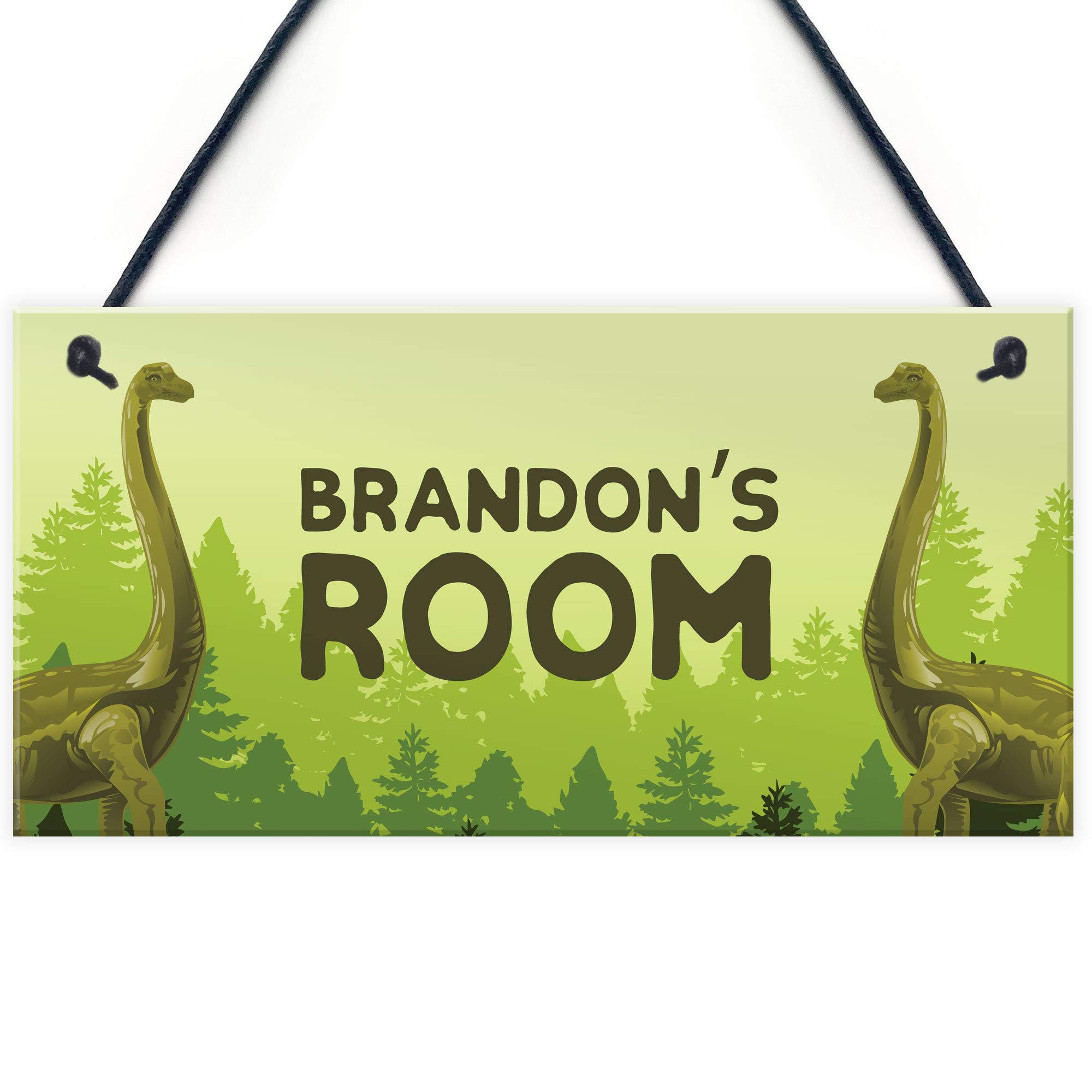 Red Ocean Personalised Dinosaur Bedroom Sign Novelty Gifts For Son Brother Boys Bedroom Decor Gifts