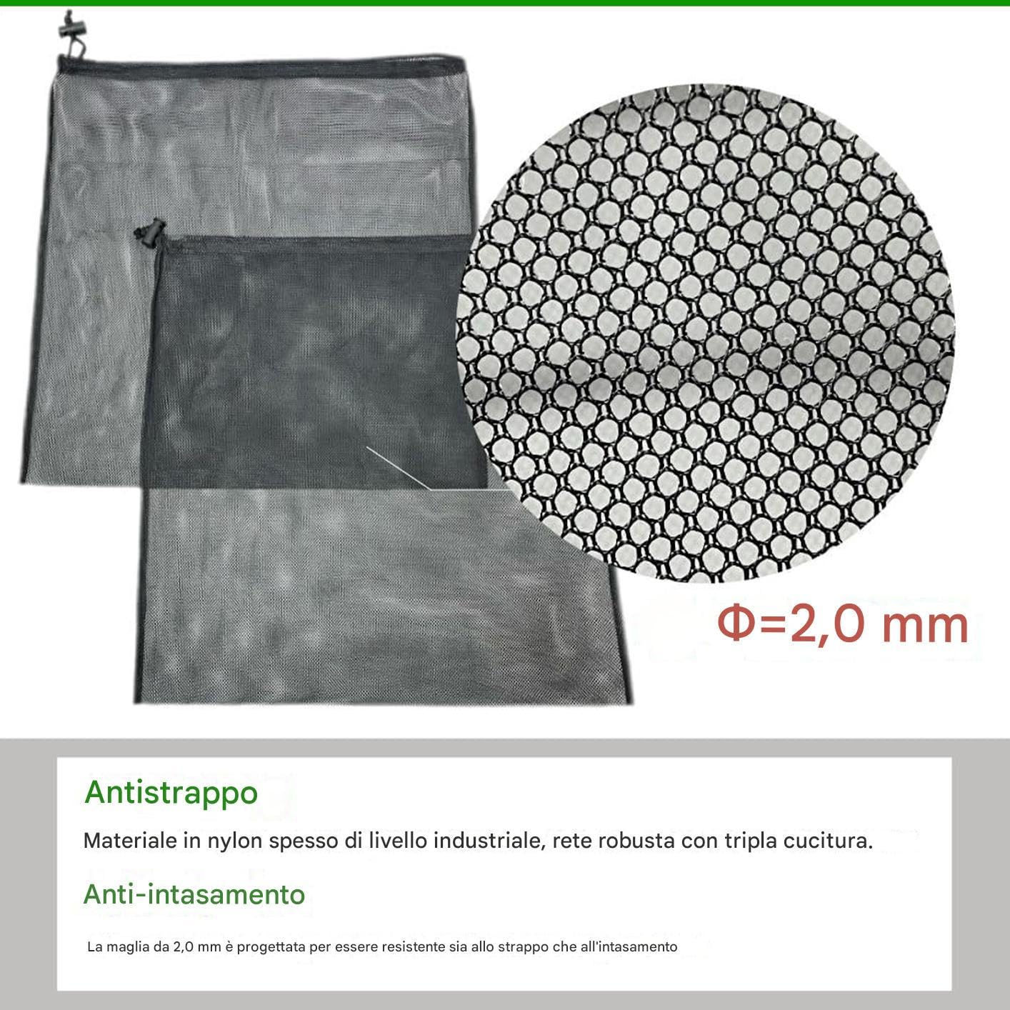 Sacca Filtro Pompa Acqua - Sacchetto Barriera Retinato Per Pompa Filtro Laghetto 2 Pezzi | Copertura Protettiva Elastica Impermeabile per Giardino