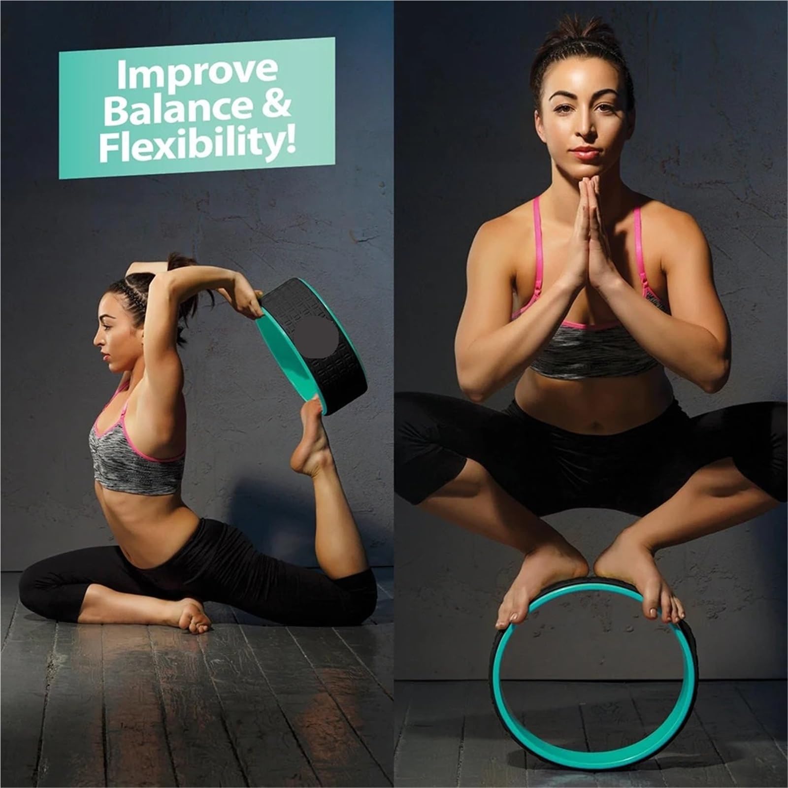 Ruota for Pilates, for Yoga, Attrezzatura for Esercizi Circolari, for Allenamento, Accessori for Fitness, Rullo for Stretching per alleviare Il Mal di Schiena