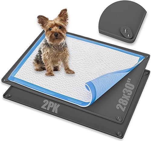 Skywin Soporte para almohadillas de entrenamiento de 28 x 30 pulgadas, paquete de 2 soportes fáciles de limpiar y almacenar para perros y cachorros,