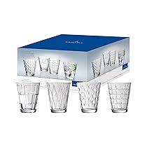 Villeroy & Boch – Dressed Up Bicchiere Da Acqua Set di 4 Trasparente, Lavabile in Lavastoviglie, Bicchieri Drink, Bicchiere di Succo, Set Bicchier, Cristallo