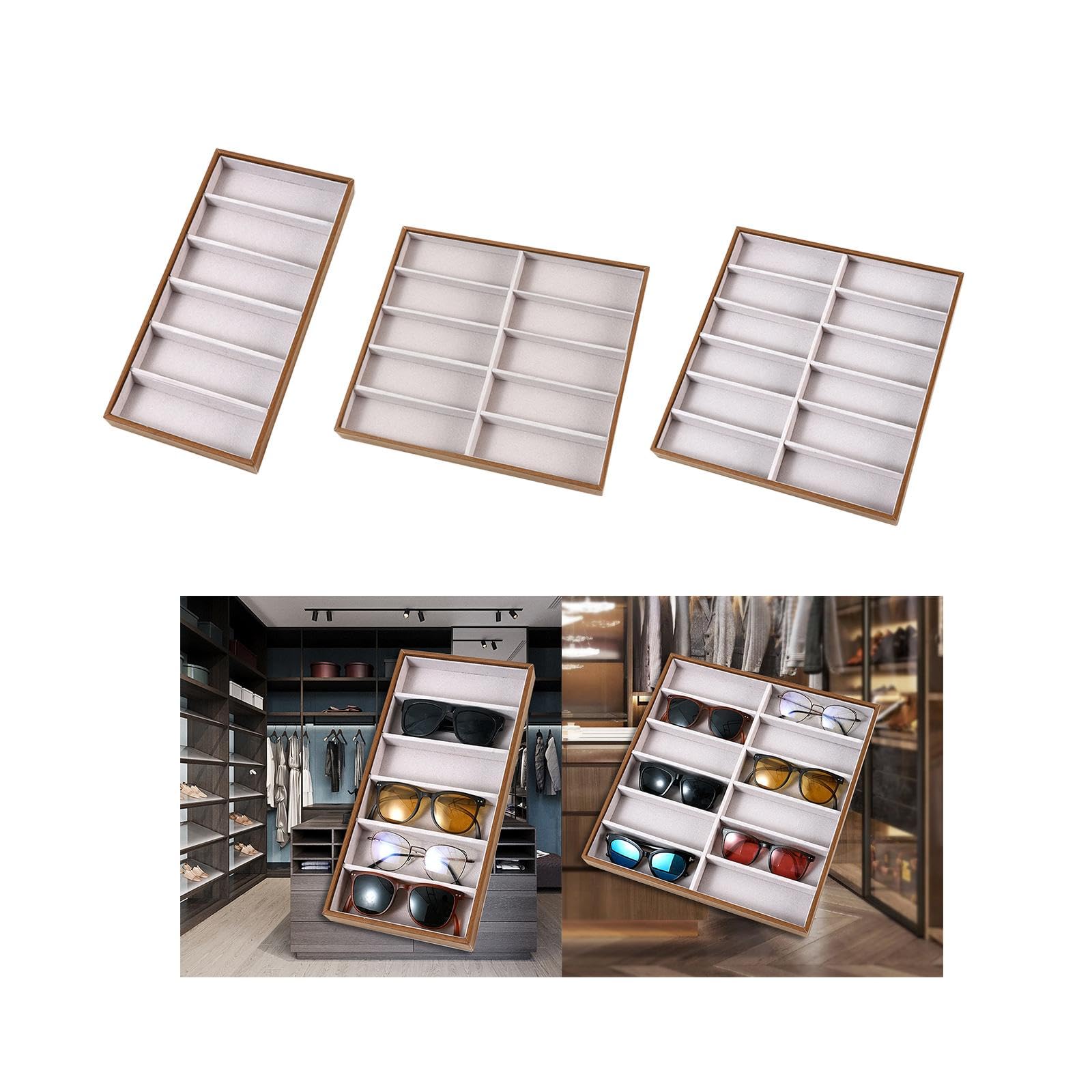 BNF Glasses Tray Multipurpose Display Organizer for Eyeglass Sunglasses Earrings 6 pair|Health & Beauty | Vision Care | Eyeglass Cases-image-46