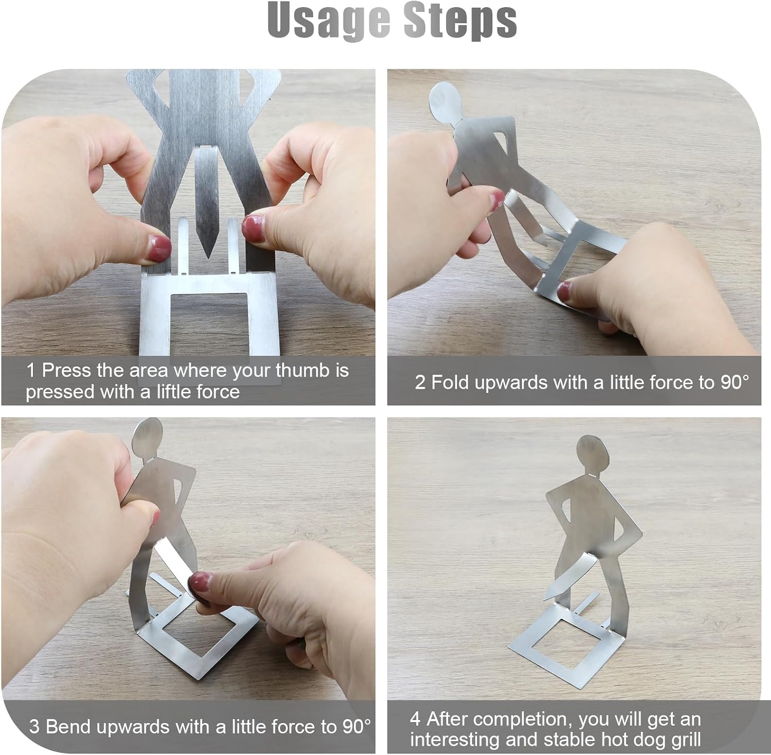 9Pcs Funny BBQ Stand Man Hot Dog Holder, Portable Hotdog and Sausage Stand image 4