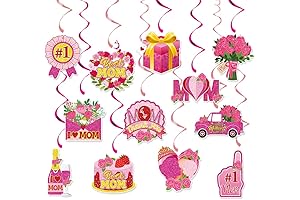 24-Piece Mother's Day Decorations Hanging Swirls
