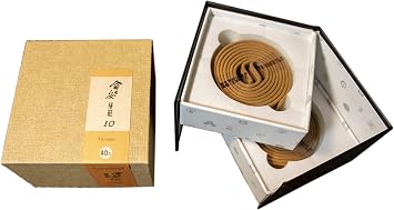 Coil Incense - 40 Coils Vietnam ALOESWOOD #10-1.5HR Burn Time by Fushan Kodo | AGARWOOD | Buddhist/Taoist Artisan Incense | Temple, House, aromatherpay, Spiritual Calmness.