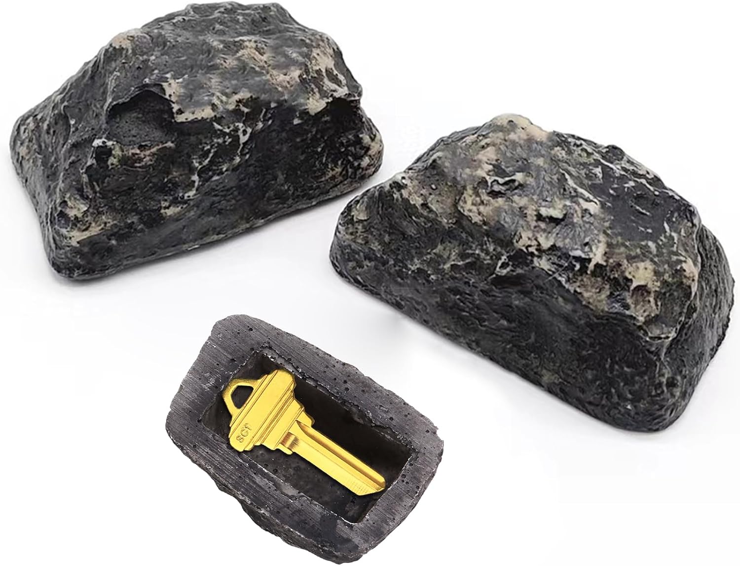 Cachette secrète faux caillou