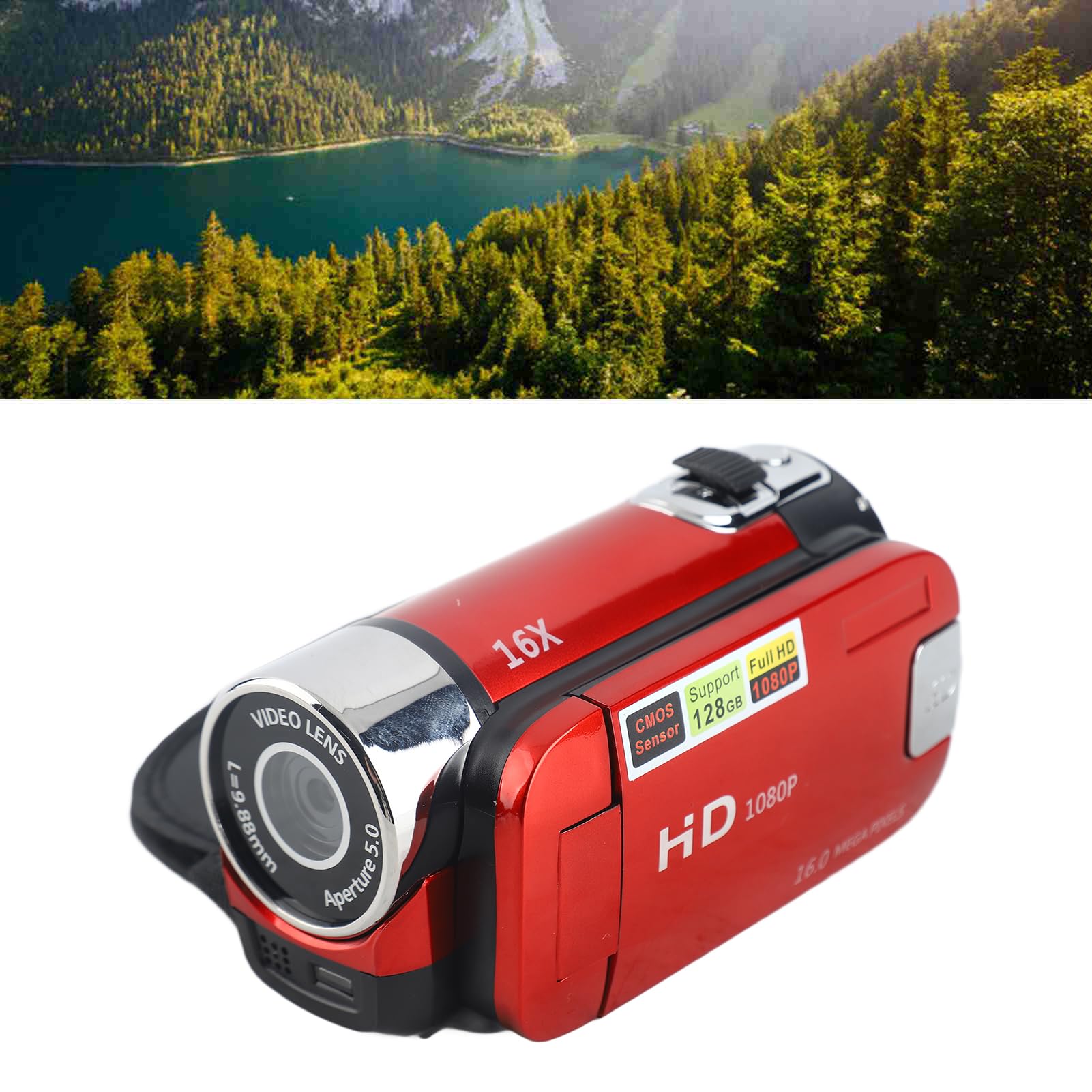 Amazon | カメラ ビデオカメラ フル HD 16X 回転 ヴィンテージ Fosa