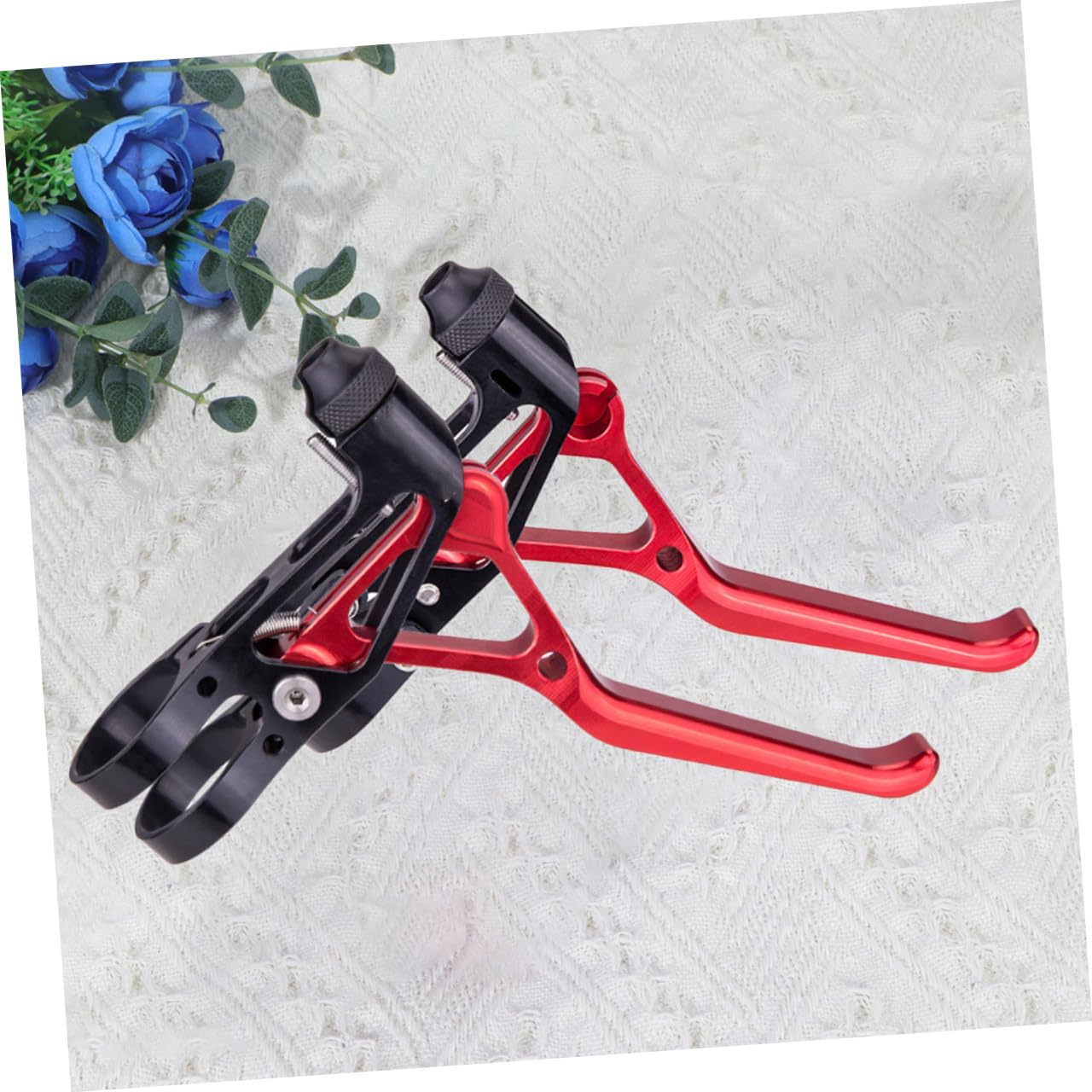 Toyvian Leve Freno Bici in Lega di Alluminio Cnc, 1 Paio, Rosso | Manopola di Regolazione, Design Ergonomico, Uso Semplice per Adulti e Ragazzo Ragazza
