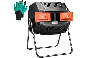 VIVOSUN Outdoor Tumbling Composter: Dual Rotating Compost Maker for Effortless Organic Compost Creation
