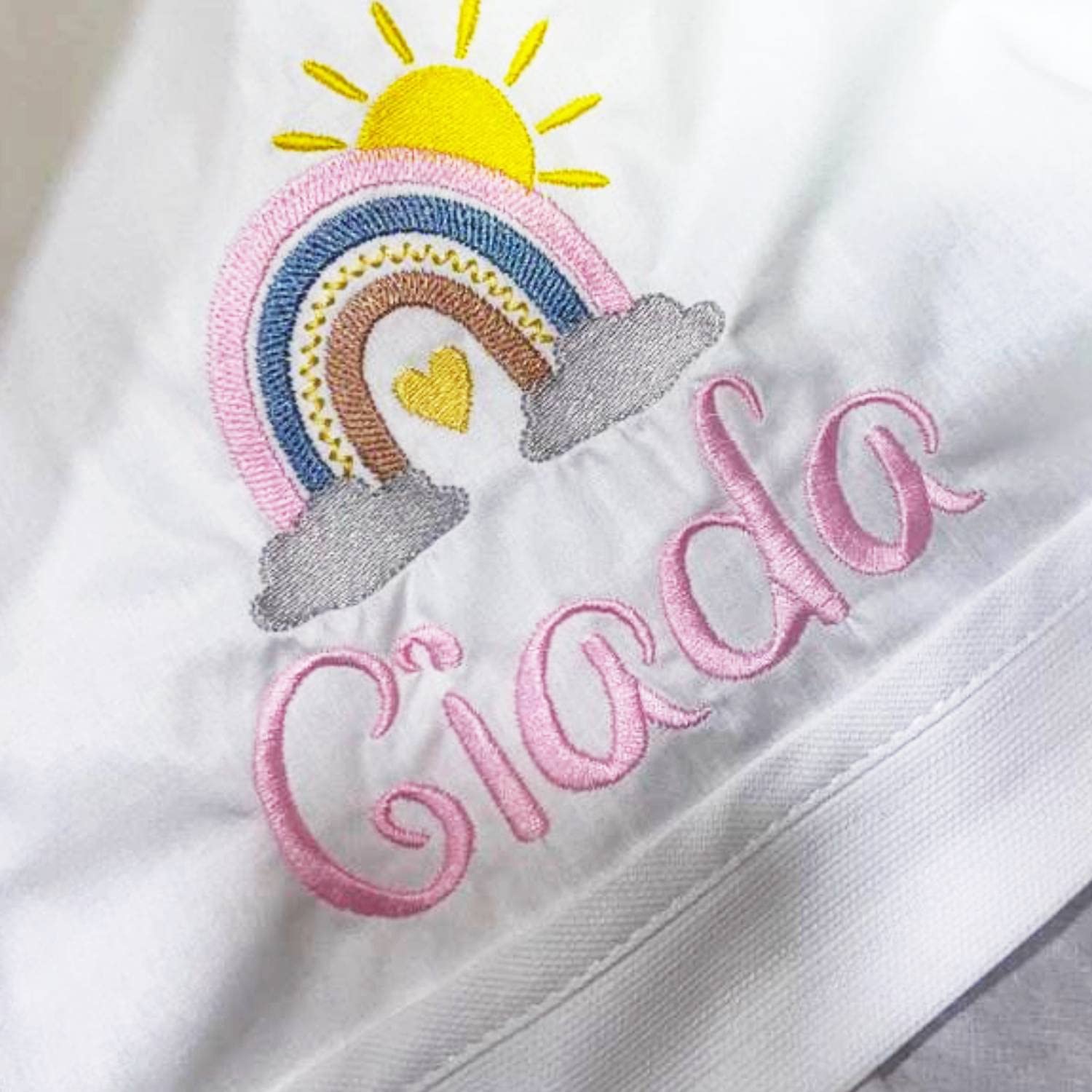 Lenzuolino Disegno Personalizzato Culla Neonato Set 3Pz. Lettino Ricamato Regalo Bimbi Nascita Coordinato Completo Vari Colori