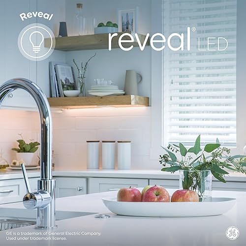 Miniatura 7 de GE Reveal Bombillas LED, luces de vela, 60 vatios, bombillas decorativas transparentes B11, base mediana (paquete de 2)