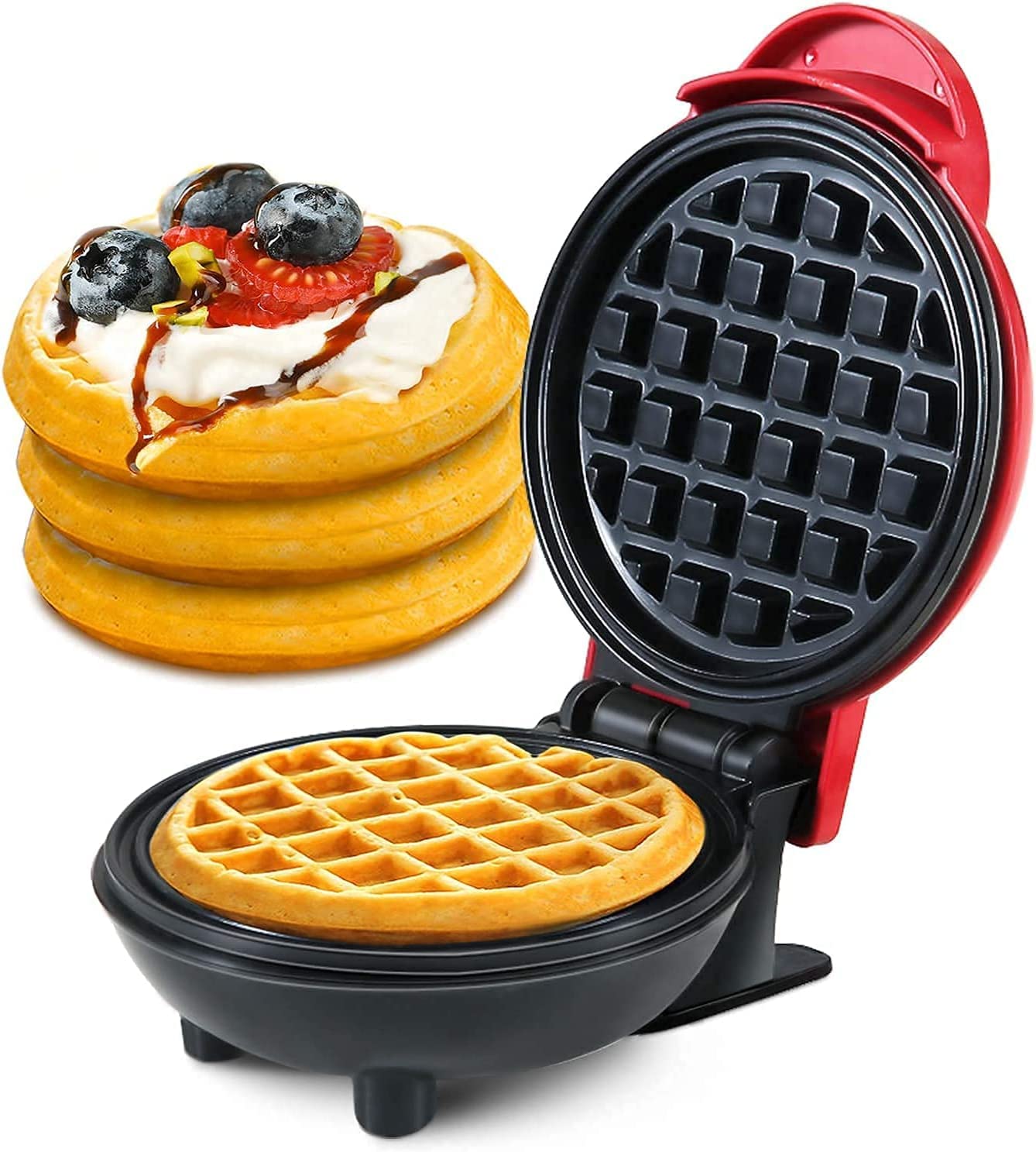 Deoxys Electric Nonstick Mini Waffle Maker, Belgian Waffles, Compact Design, Hash Browns, Keto, Snacks, Sandwich, Eggs, Easy to Clean-image-35